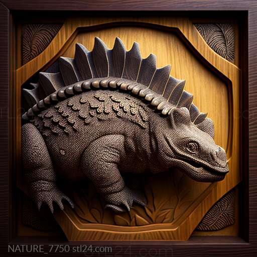 Nature and animals (st Ankylosaurus 2, NATURE_7750) 3D models for cnc